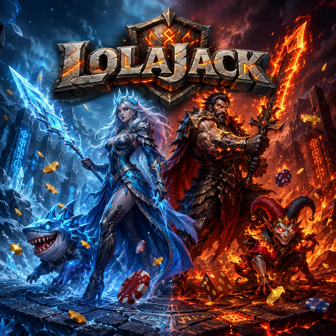 LolaJack Casino — univers glace et feu